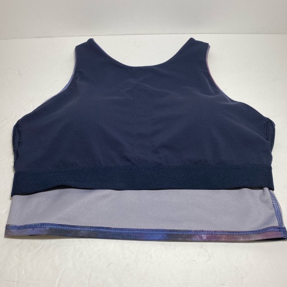Athleta Conscious Crop Bra Top Galaxy Pattern Size S - Picture 9 of 11
